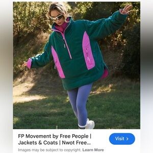 NWTO Free Moment BABY BERRY COMBO Heavy Green and Purple Jacket. Size Large